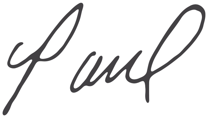 Paul Schommer's first name written in cursive.
