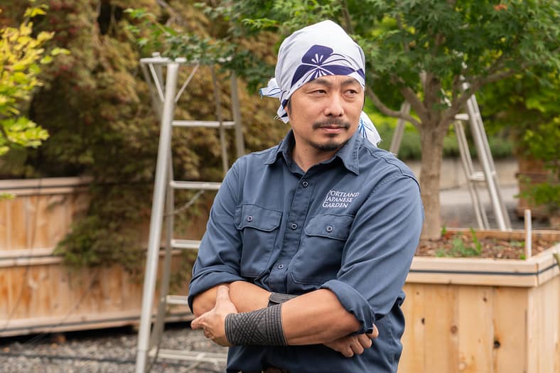 a man looking to the side