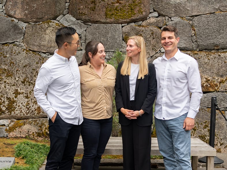 a candid shot of people before they pose for a camera