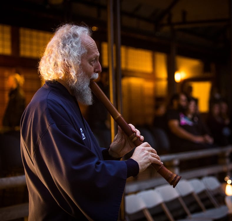 Larry Tyrell at Moonviewing performing Shakuhachi