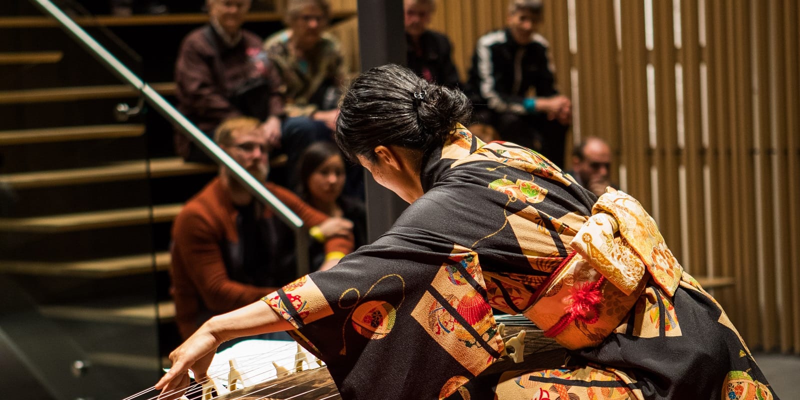 Mitsuki Dazai performing koto music at Moonviewing 2017
