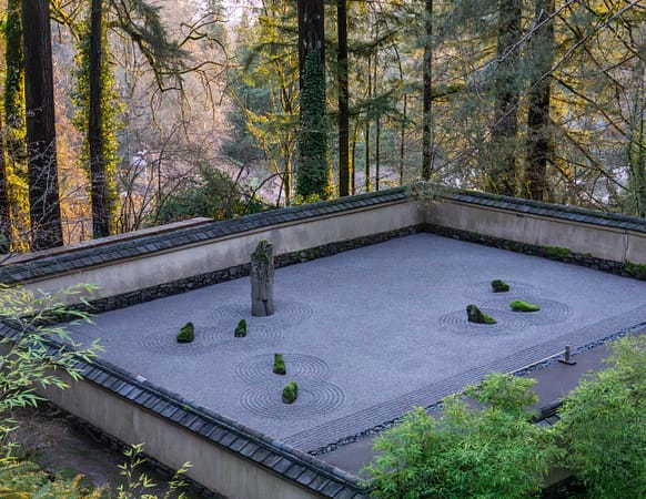 The Sand and Stone Garden at Portland Japanese Garden