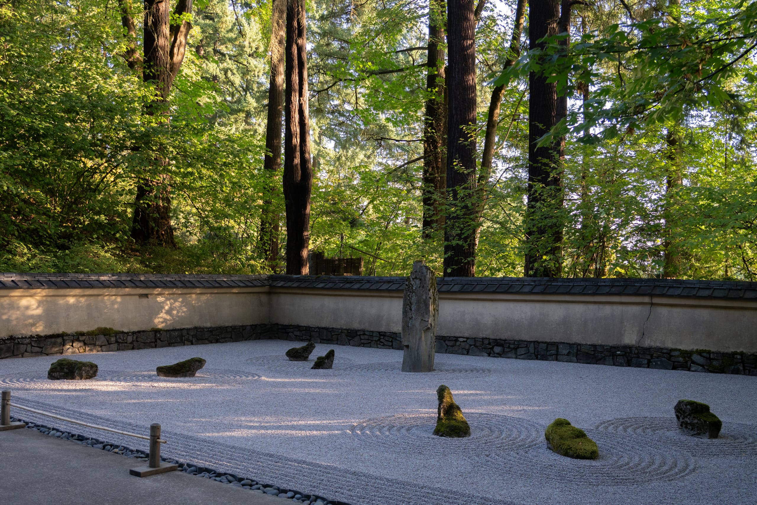 raked gravel garden