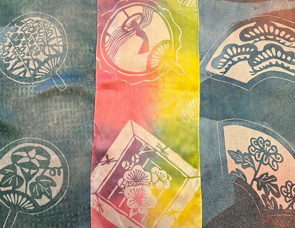 Multi color silk scarves