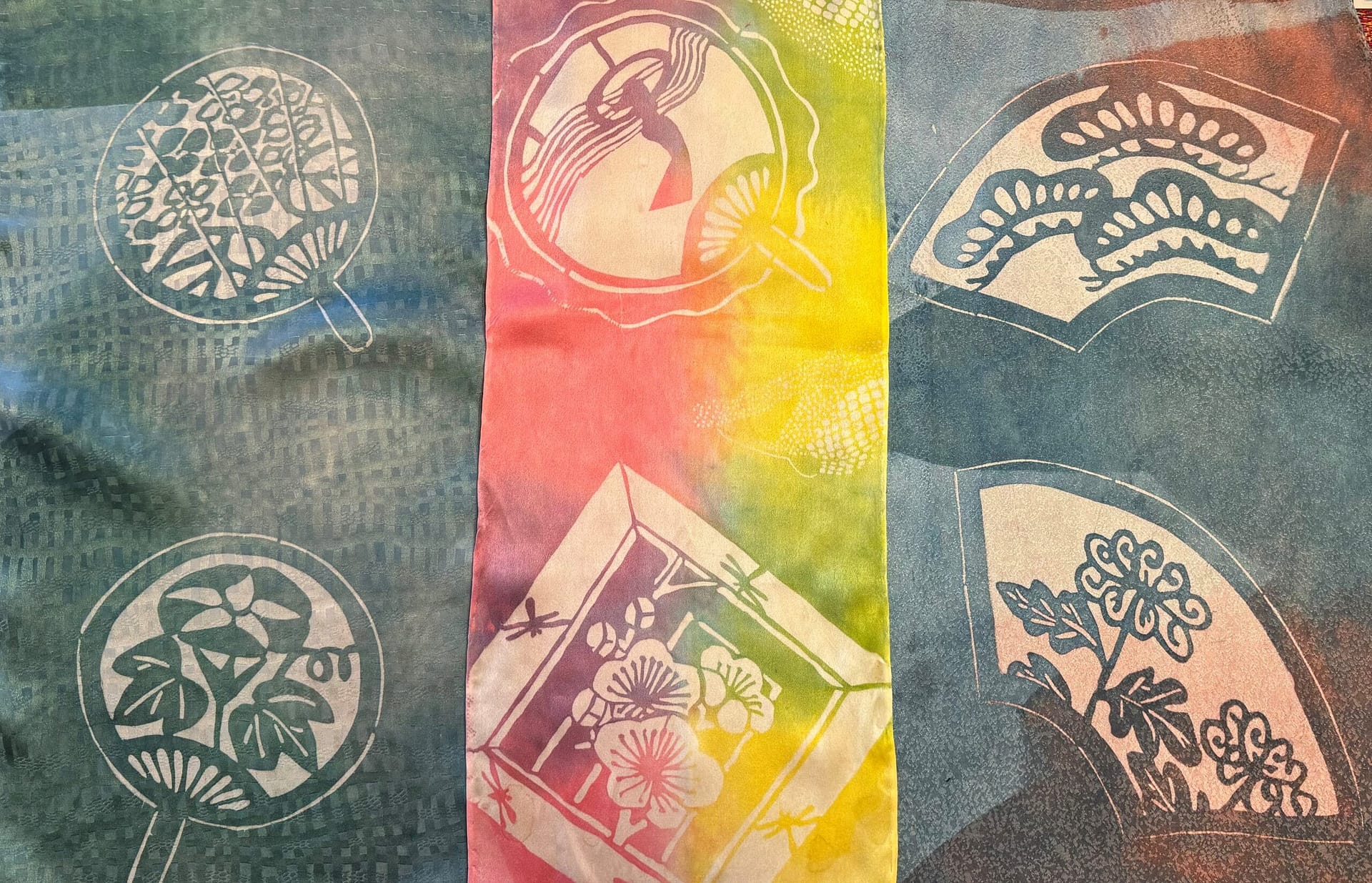 Multi color silk scarves